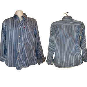 Abercrombie and Fitch Blue Striped Button Down Shirt (Men’s)